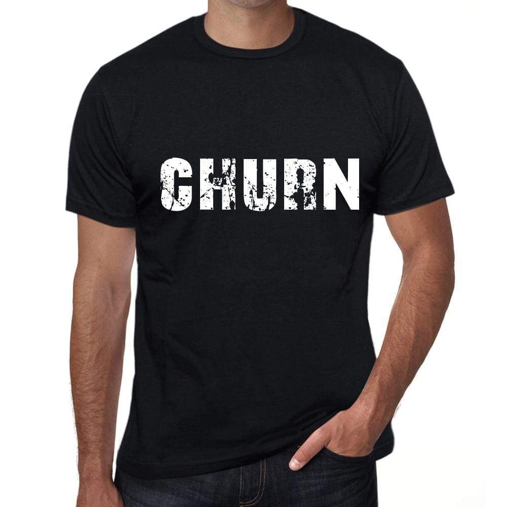 Churn Mens Retro T Shirt Black Birthday Gift 00553 - Black / Xs - Casual
