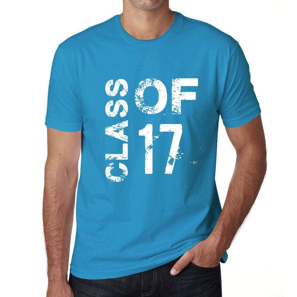 Class Of 17 Grunge Mens T-Shirt Blue Birthday Gift 00483 - Blue / Xs - Casual