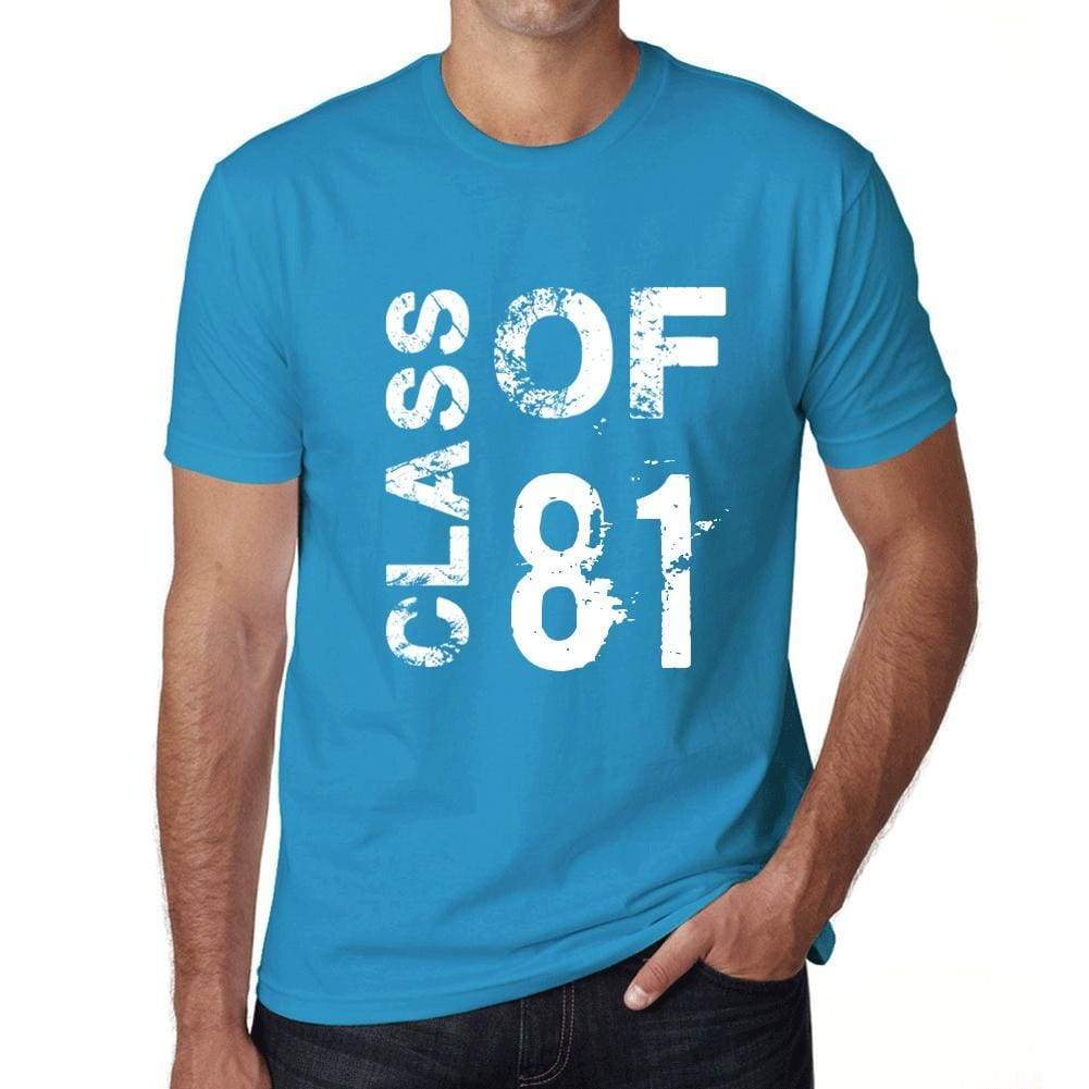 Class Of 81 Grunge Mens T-Shirt Blue Birthday Gift 00483 - Blue / Xs - Casual