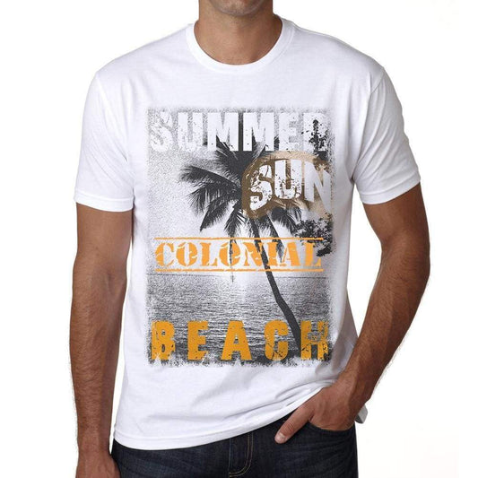 Colonial Mens Short Sleeve Round Neck T-Shirt - Casual