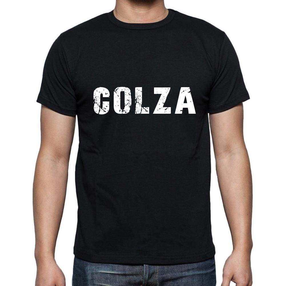 Colza Mens Short Sleeve Round Neck T-Shirt 5 Letters Black Word 00006 - Casual