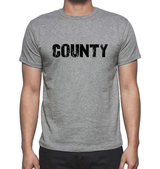 County Grey Mens Short Sleeve Round Neck T-Shirt 00018 - Grey / S - Casual