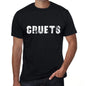 Cruets Mens Vintage T Shirt Black Birthday Gift 00554 - Black / Xs - Casual