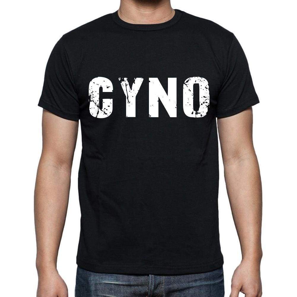 Cyno Mens Short Sleeve Round Neck T-Shirt 4 Letters Black - Casual