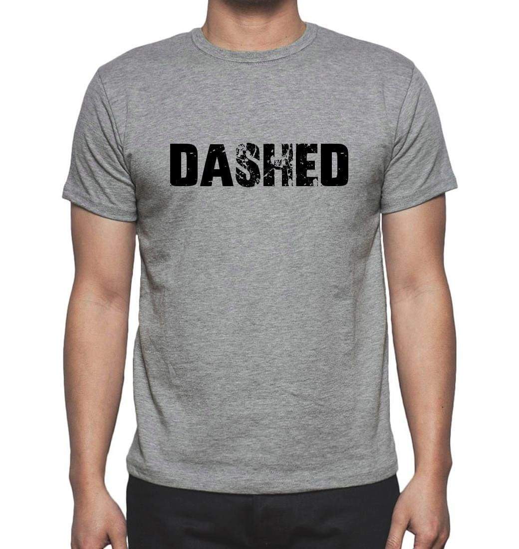 Dashed Grey Mens Short Sleeve Round Neck T-Shirt 00018 - Grey / S - Casual