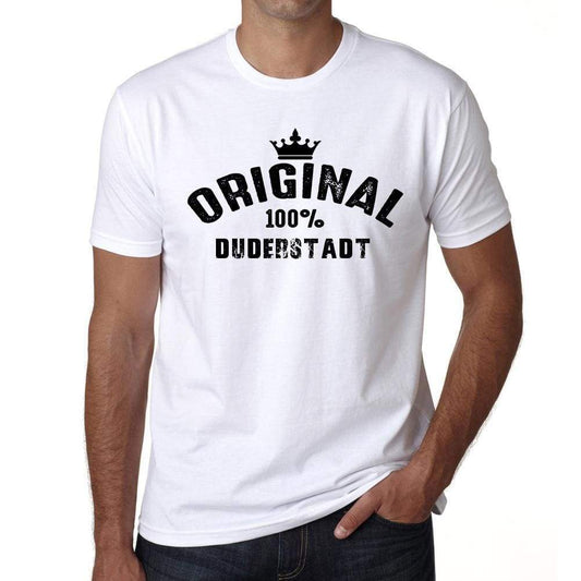 Duderstadt 100% German City White Mens Short Sleeve Round Neck T-Shirt 00001 - Casual