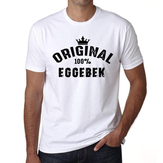 Eggebek 100% German City White Mens Short Sleeve Round Neck T-Shirt 00001 - Casual