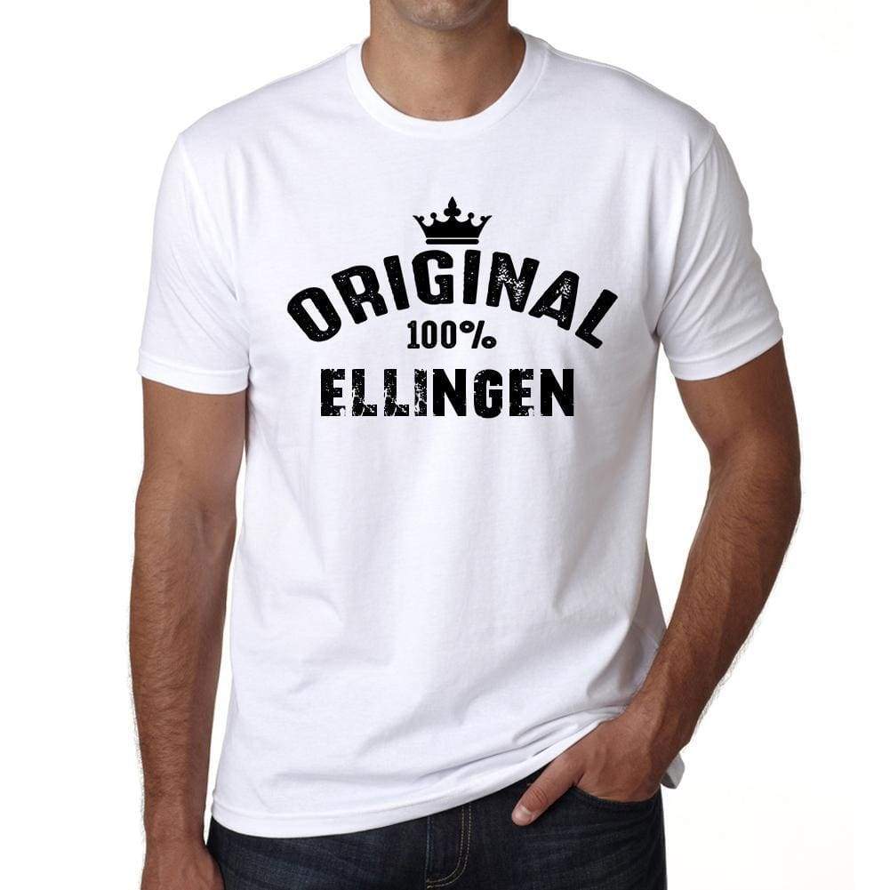 Ellingen 100% German City White Mens Short Sleeve Round Neck T-Shirt 00001 - Casual