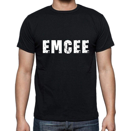 Emcee Mens Short Sleeve Round Neck T-Shirt 5 Letters Black Word 00006 - Casual
