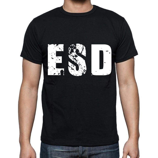 esd men t shirts,<span>Short Sleeve</span>,t shirts men,tee shirts for men,cotton,black , 3 letters - ULTRABASIC