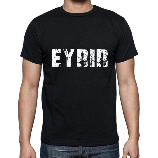 Eyrir Mens Short Sleeve Round Neck T-Shirt 5 Letters Black Word 00006 - Casual
