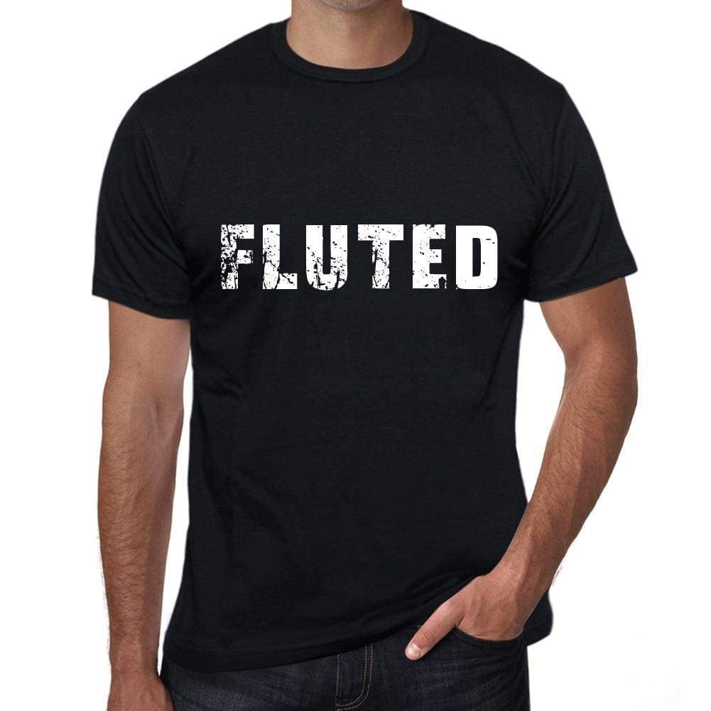 Fluted Mens Vintage T Shirt Black Birthday Gift 00554 - Black / Xs - Casual