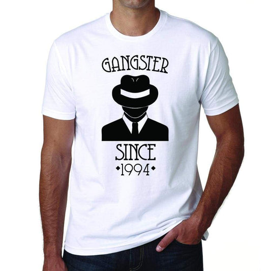 Gangster 1994 Mens Short Sleeve Round Neck T-Shirt 00125 - White / S - Casual