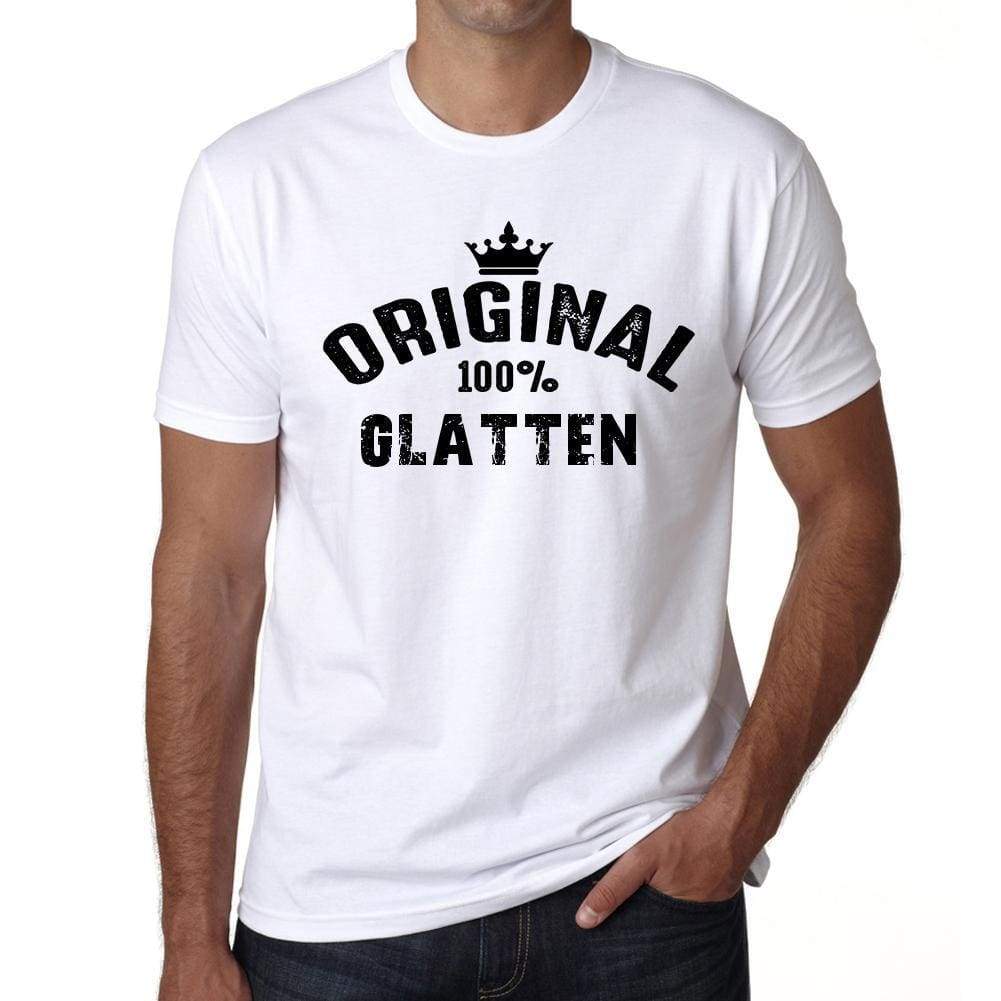 Glatten 100% German City White Mens Short Sleeve Round Neck T-Shirt 00001 - Casual