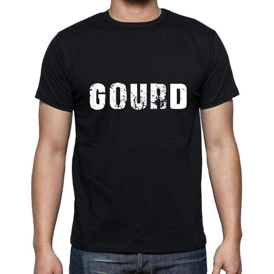 Gourd Mens Short Sleeve Round Neck T-Shirt 5 Letters Black Word 00006 - Casual