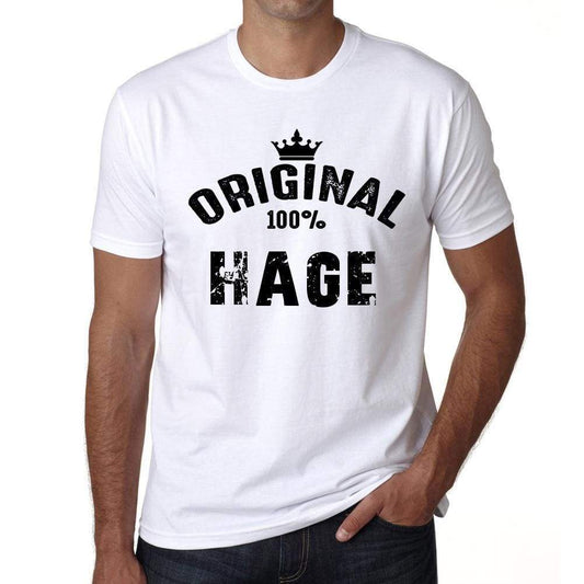 Hage 100% German City White Mens Short Sleeve Round Neck T-Shirt 00001 - Casual