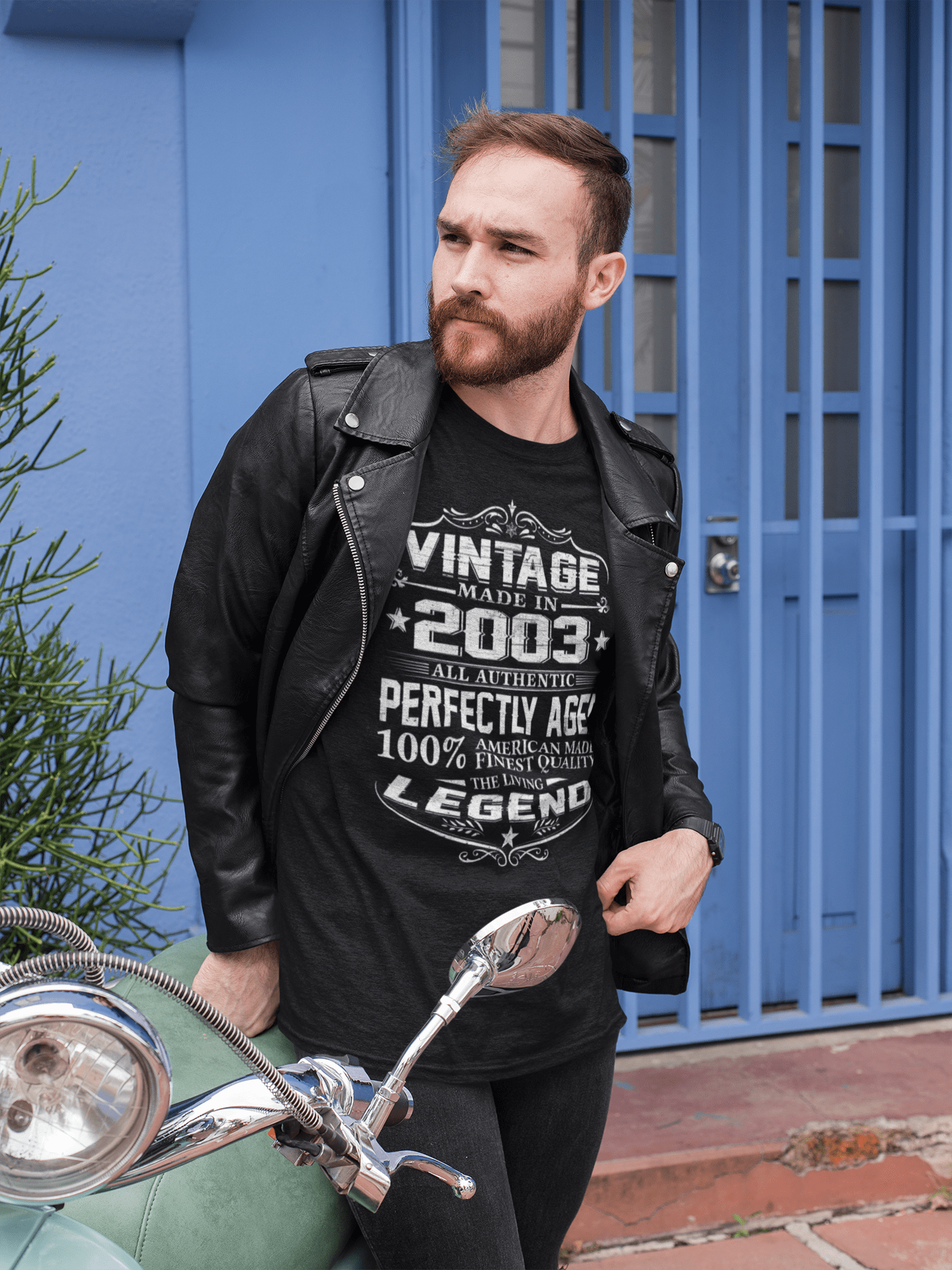 ULTRABASIC Men's T-Shirt Vintage Made in 2003 Perfectly Aged - Living Legend - 17th Birthday Tee Shirt