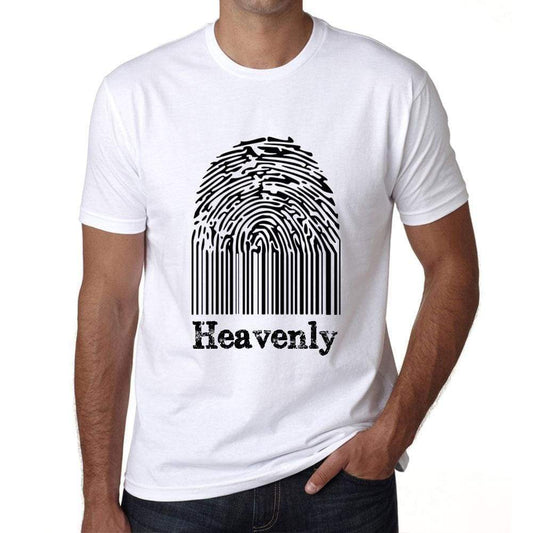 Heavenly Fingerprint White Mens Short Sleeve Round Neck T-Shirt Gift T-Shirt 00306 - White / S - Casual