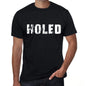 Holed Mens Retro T Shirt Black Birthday Gift 00553 - Black / Xs - Casual