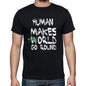 Human World Goes Round Mens Short Sleeve Round Neck T-Shirt 00082 - Black / S - Casual