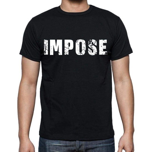 Impose Mens Short Sleeve Round Neck T-Shirt Black T-Shirt En