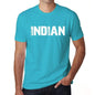 Indian Mens Short Sleeve Round Neck T-Shirt 00020 - Blue / S - Casual
