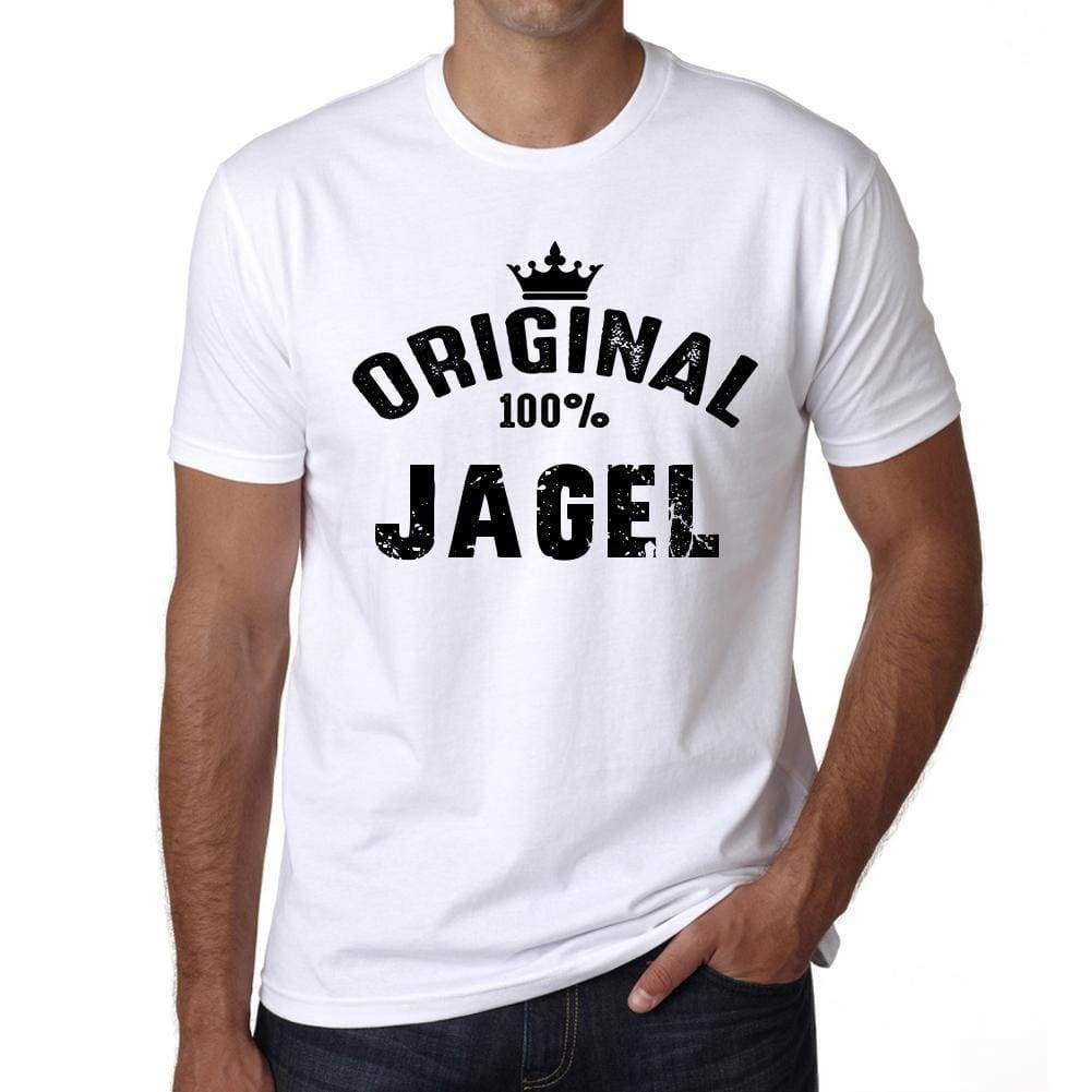 Jagel 100% German City White Mens Short Sleeve Round Neck T-Shirt 00001 - Casual