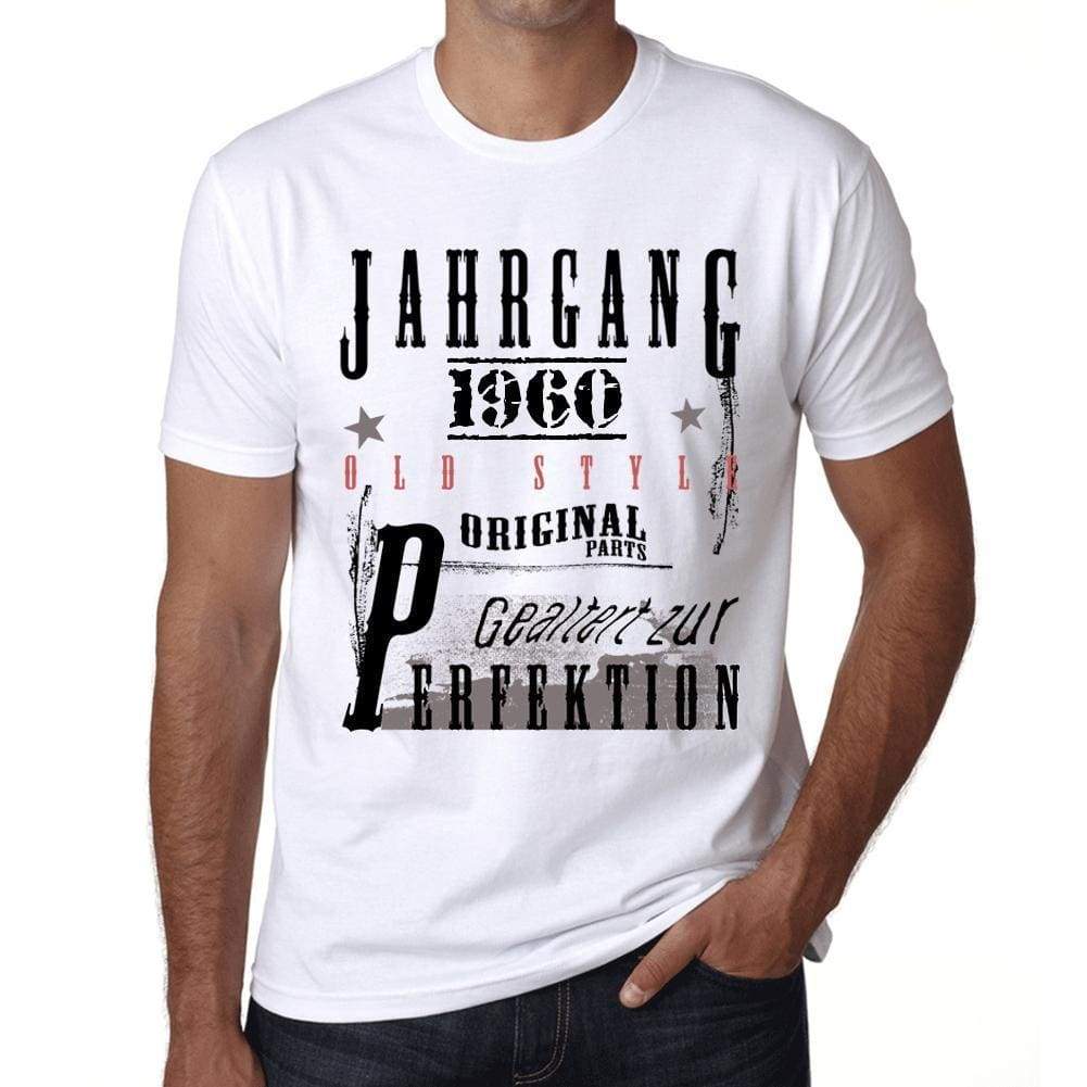 Jahrgang Birthday 1960 Mens Short Sleeve Round Neck T-Shirt Gift T-Shirt 00350 - White / Xs - Casual