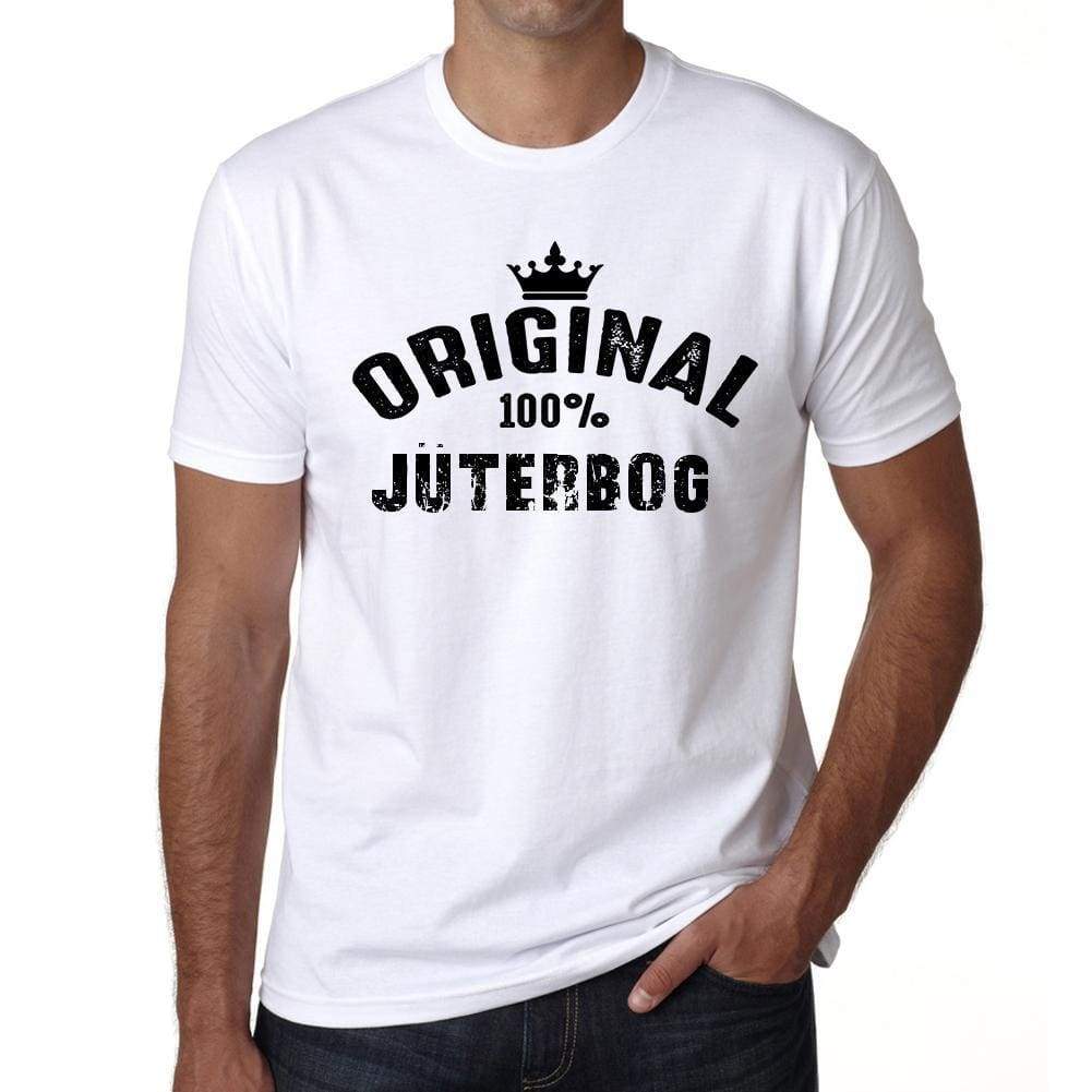 Jüterbog 100% German City White Mens Short Sleeve Round Neck T-Shirt 00001 - Casual