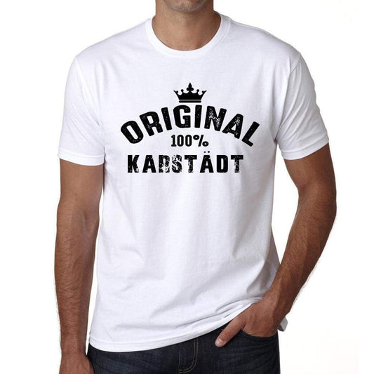 Karstädt 100% German City White Mens Short Sleeve Round Neck T-Shirt 00001 - Casual