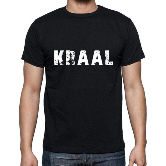 Kraal Mens Short Sleeve Round Neck T-Shirt 5 Letters Black Word 00006 - Casual