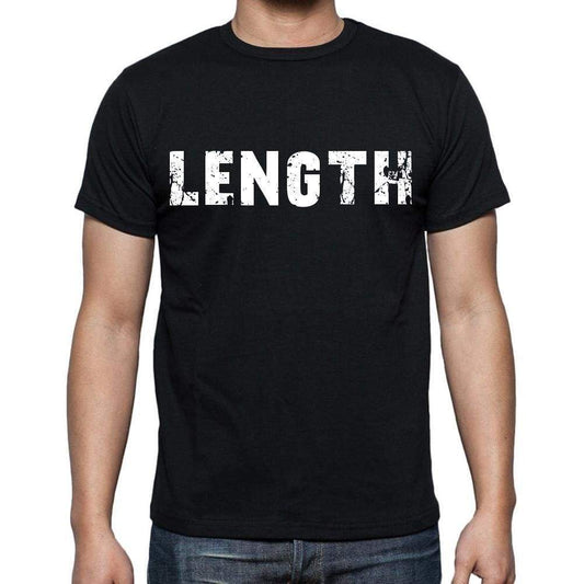 Length Mens Short Sleeve Round Neck T-Shirt Black T-Shirt En