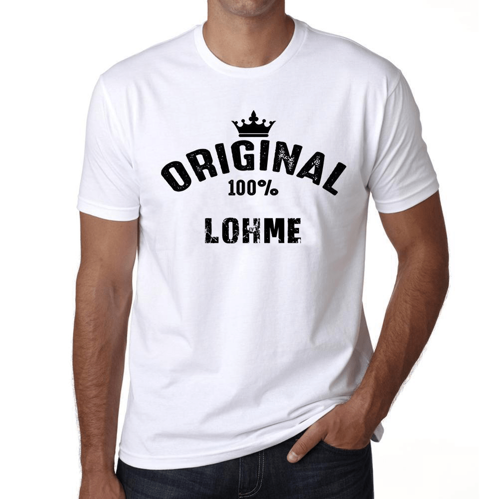 Lohme 100% German City White Mens Short Sleeve Round Neck T-Shirt 00001 - Casual