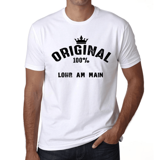 Lohr Am Main 100% German City White Mens Short Sleeve Round Neck T-Shirt 00001 - Casual