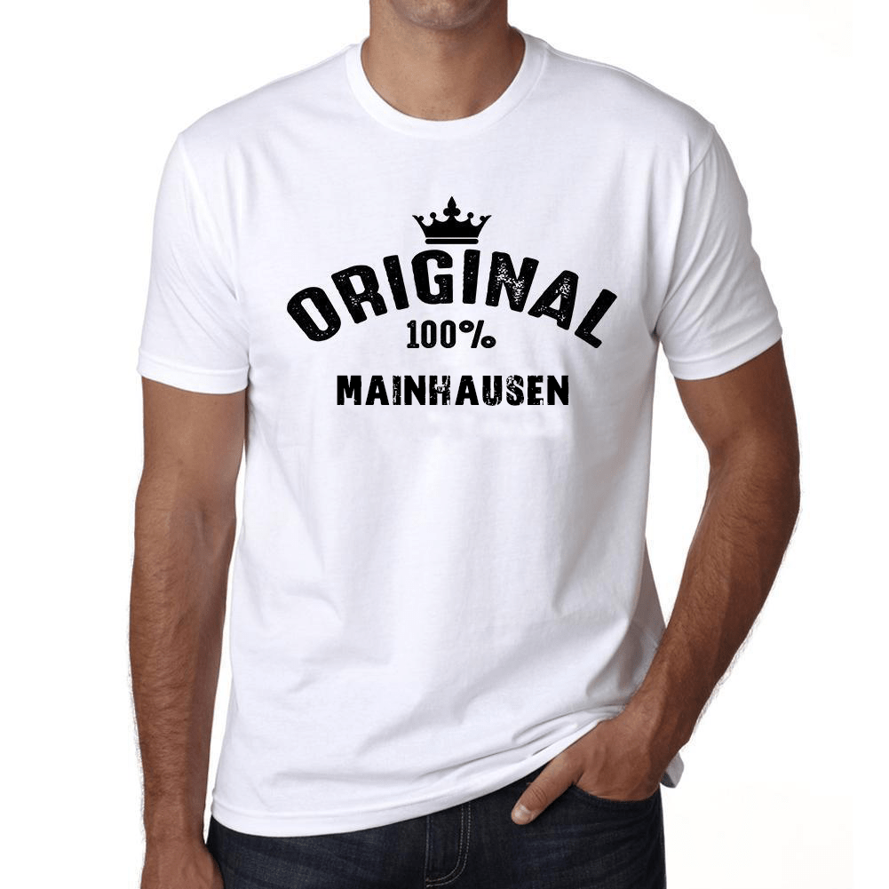 Mainhausen 100% German City White Mens Short Sleeve Round Neck T-Shirt 00001 - Casual