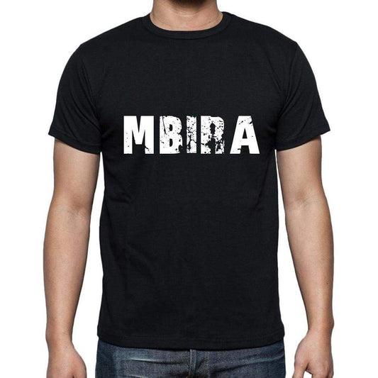 Mbira Mens Short Sleeve Round Neck T-Shirt 5 Letters Black Word 00006 - Casual