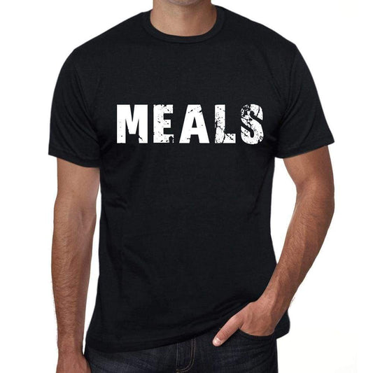 Meals Mens Retro T Shirt Black Birthday Gift 00553 - Black / Xs - Casual