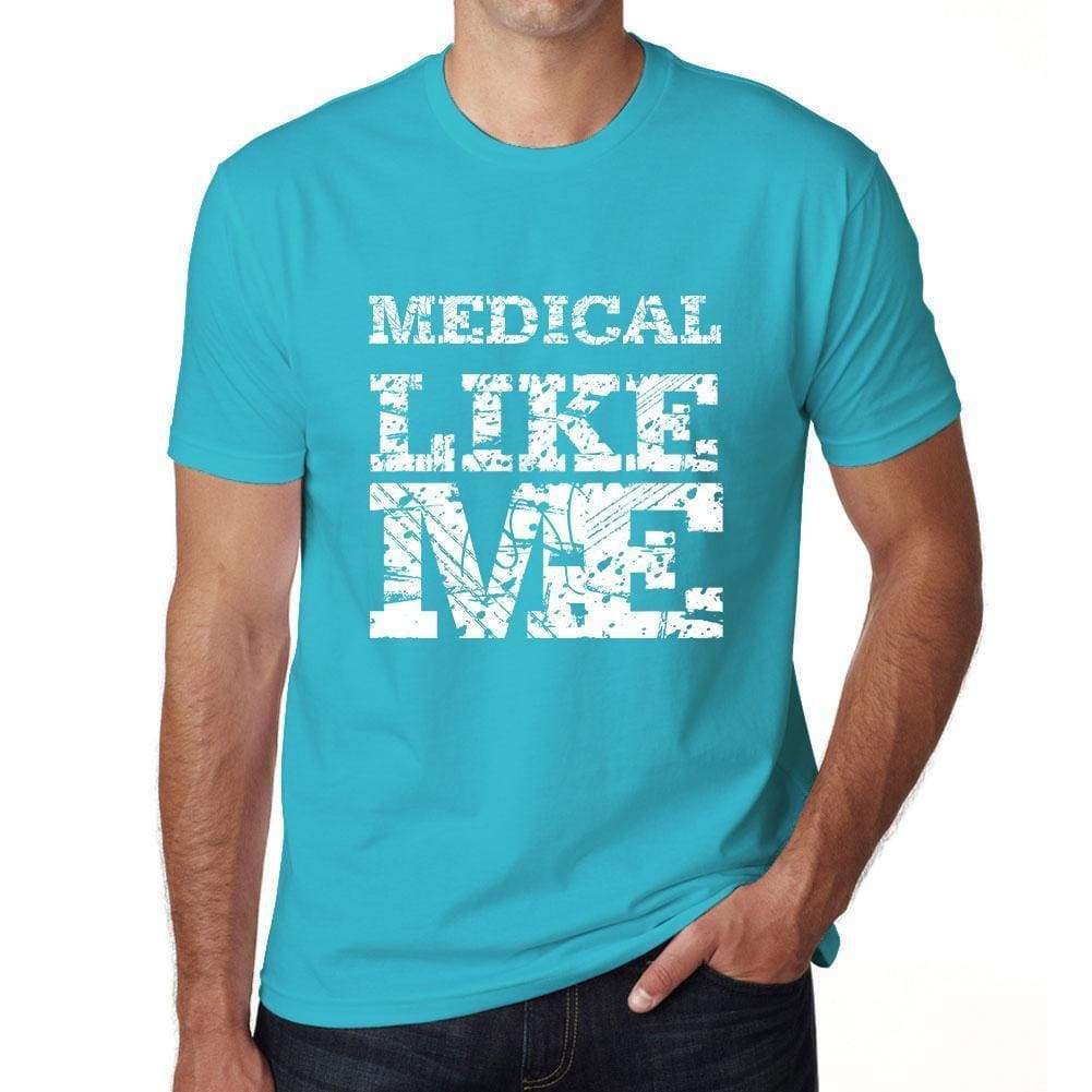 Medical Like Me Blue Mens Short Sleeve Round Neck T-Shirt - Blue / S - Casual