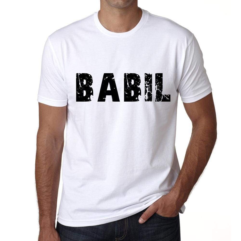 Mens Tee Shirt Vintage T Shirt Babil X-Small White 00561 - White / Xs - Casual