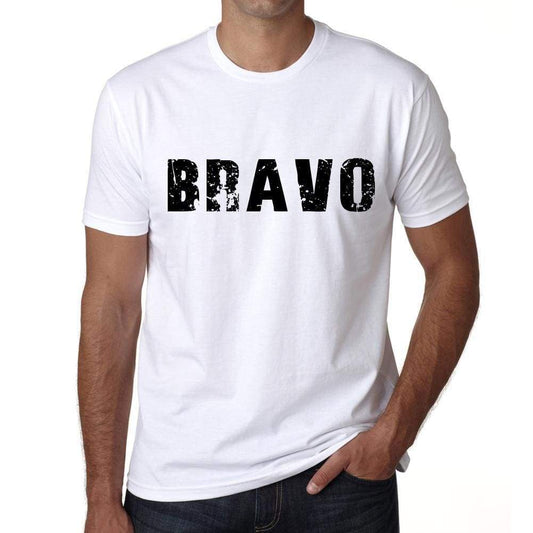 Mens Tee Shirt Vintage T Shirt Bravo X-Small White 00561 - White / Xs - Casual