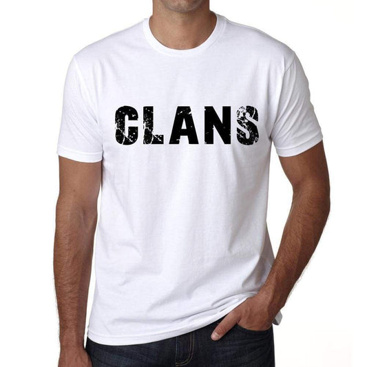 Mens Tee Shirt Vintage T Shirt Clans X-Small White 00561 - White / Xs - Casual