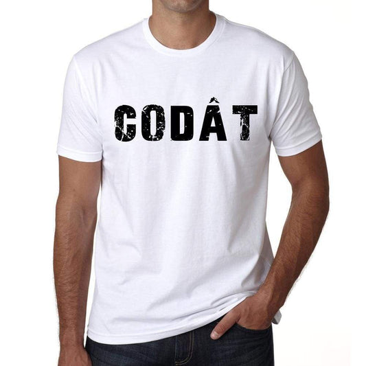 Mens Tee Shirt Vintage T Shirt Codât X-Small White 00561 - White / Xs - Casual