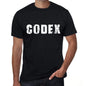 Mens Tee Shirt Vintage T Shirt Codex X-Small Black 00558 - Black / Xs - Casual