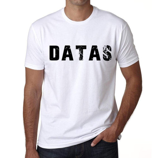 Mens Tee Shirt Vintage T Shirt Datas X-Small White 00561 - White / Xs - Casual