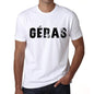 Mens Tee Shirt Vintage T Shirt Géras X-Small White 00561 - White / Xs - Casual