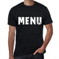 Mens Tee Shirt Vintage T Shirt Menu X-Small Black 00557 - Black / Xs - Casual