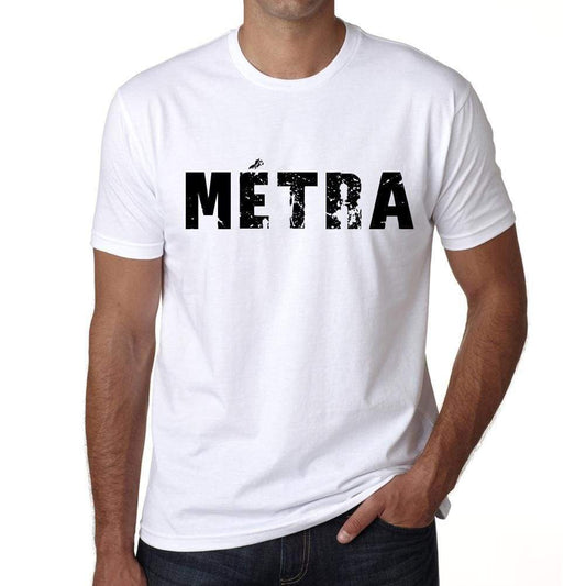 Mens Tee Shirt Vintage T Shirt Métra X-Small White - White / Xs - Casual