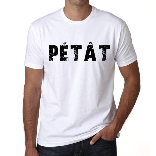 Mens Tee Shirt Vintage T Shirt Pétât X-Small White - White / Xs - Casual