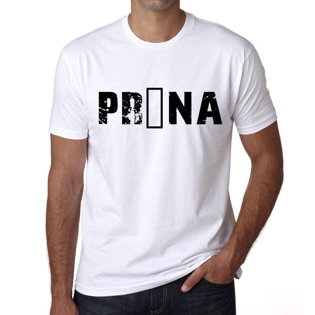 Mens Tee Shirt Vintage T Shirt Prôna X-Small White - White / Xs - Casual