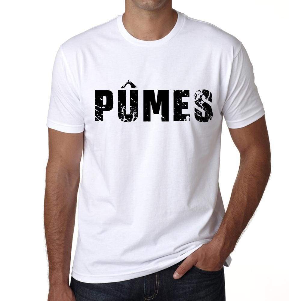 Mens Tee Shirt Vintage T Shirt Pûmes X-Small White - White / Xs - Casual